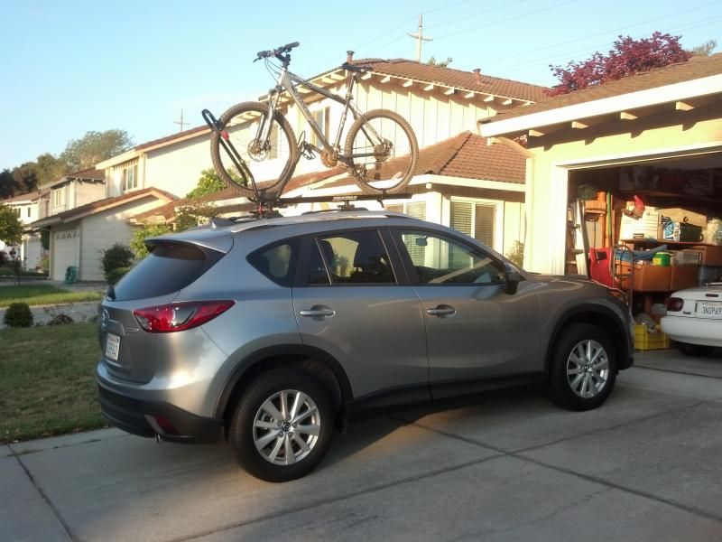 Pics Yakima King Cobra Installed on CX5 Factory Roof Rack Mazdas247